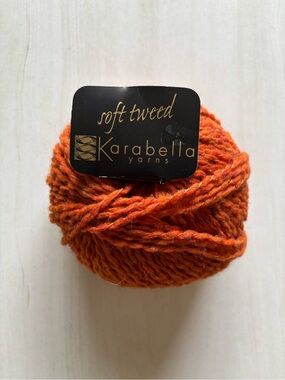🧶 Karabella Soft Tweed Yarn - Burnt Orange
